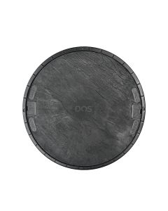 DOS ฝาถังบำบัดกลม ลายหิน (ฝา+เฟรม) - สีดำ